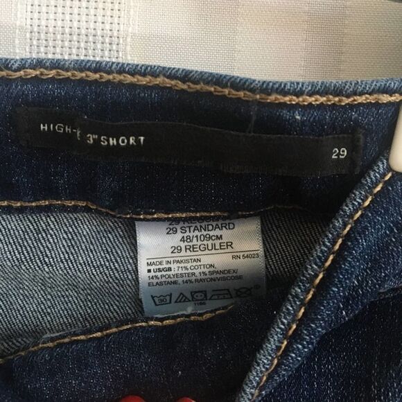 Banana Republic High Rise 3” Button Fly Shorts Size 29 Raw Hem Cutoff Hi Waisted - Picture 7 of 9